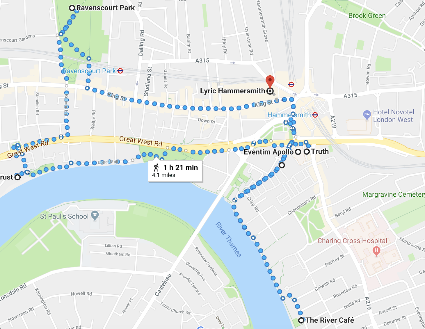 Hammersmith Park Map